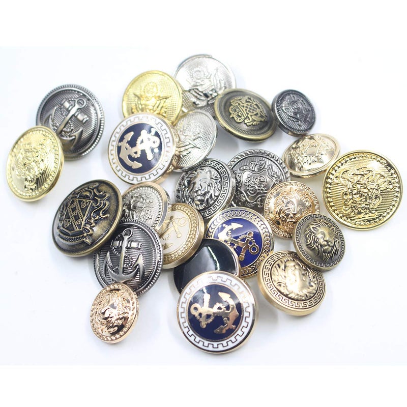 KENDANY 11 Pieces Metal Blazer Button Set - Naval Anchor Crest - for Blazer  Suits  Sport Coat  Uniform  Jacket (Gold) - Image 4
